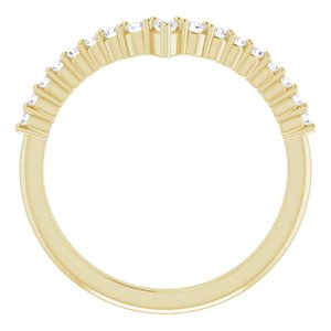 14K Yellow 1/4 CTW Natural Diamond Contour Band - BN & CO JEWELRY