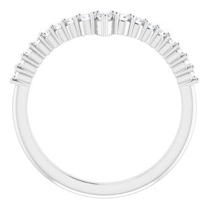 14K White 1/4 CTW Natural Diamond Contour Band - BN & CO JEWELRY
