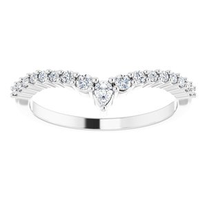 14K White 1/4 CTW Natural Diamond Contour Band - BN & CO JEWELRY