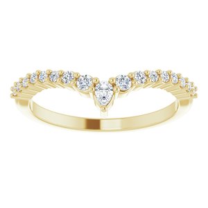 14K Yellow 1/4 CTW Natural Diamond Contour Band - BN & CO JEWELRY