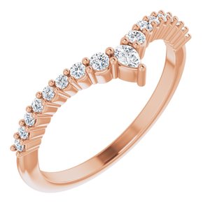 14K Rose 1/4 CTW Natural Diamond Contour Band - BN & CO JEWELRY