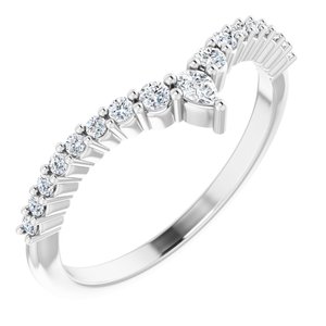 14K White 1/4 CTW Natural Diamond Contour Band - BN & CO JEWELRY