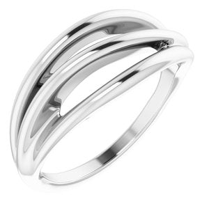 14K White Negative Space Ring - BN & CO JEWELRY