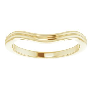 14K Yellow Band for 7.4 mm Round Ring - BN & CO JEWELRY