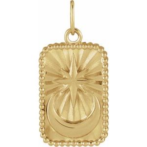 14K Yellow Crescent Pendant - BN & CO JEWELRY