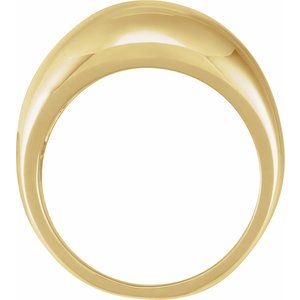 14K Yellow 12 mm Dome Ring - BN & CO JEWELRY