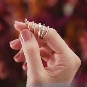 14K Yellow .08 CTW Natural Diamond Stackable Ring - BN & CO JEWELRY