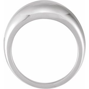 14K White 10 mm Dome Ring - BN & CO JEWELRY