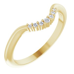 14K Yellow .05 CTW Natural Diamond Matching Band - BN & CO JEWELRY