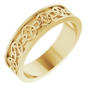 14K Yellow 5 mm Celtic-Inspired Band Size 11 - BN & CO JEWELRY
