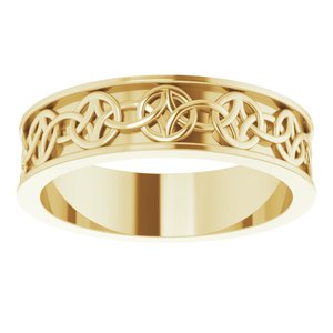 14K Yellow 5 mm Celtic-Inspired Band Size 11 - BN & CO JEWELRY