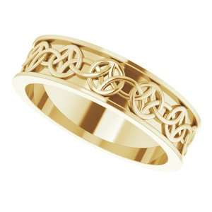 14K Yellow 5 mm Celtic-Inspired Band Size 11 - BN & CO JEWELRY