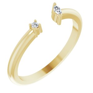 14K Yellow .04 CTW Diamond Negative Space Ring - BN & CO JEWELRY