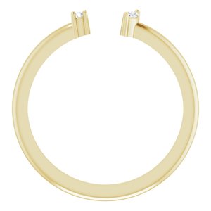 14K Yellow .04 CTW Diamond Negative Space Ring - BN & CO JEWELRY