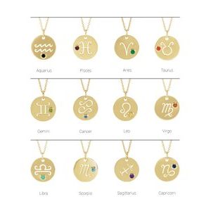 Sterling Silver Natural Orange Garnet Virgo Zodiac 16-18" Necklace - BN & CO JEWELRY