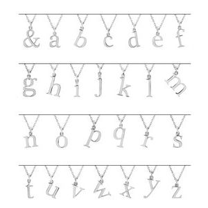 Sterling Silver Lowercase Initial k 16" Necklace - BN & CO JEWELRY