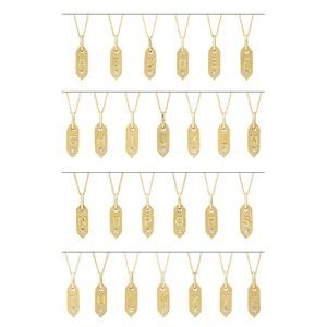 14K Yellow Initial E .05 CT Natural Diamond 16-18" Necklace - BN & CO JEWELRY