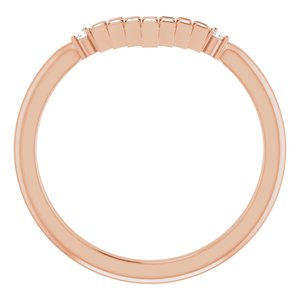 14K Rose .08 CTW Natural Diamond Contour Band - BN & CO JEWELRY