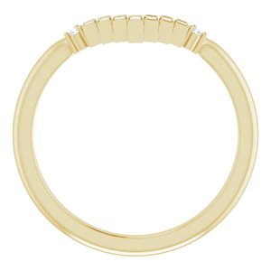 14K Yellow .08 CTW Natural Diamond Contour Band - BN & CO JEWELRY