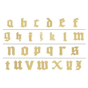 14K Yellow Single Gothic Initial V Earring - BN & CO JEWELRY