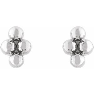 Sterling Silver Tiny Beaded Earrings - BN & CO JEWELRY