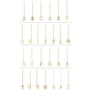 14K Rose Single Initial L Chain Earring - BN & CO JEWELRY
