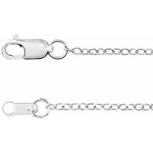 14K White 1.3 mm Cable 16-18" Chain - BN & CO JEWELRY