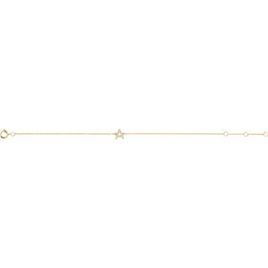14K Yellow 1/10 CTW Natural Diamond Initial A 6-7" Bracelet - BN & CO JEWELRY