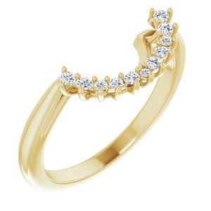 14K Yellow 1/8 CTW Natural Diamond Matching Band - BN & CO JEWELRY