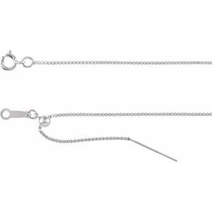 Rhodium-Plated Sterling Silver 1 mm Adjustable Threader Box 16-22" Chain - BN & CO JEWELRY
