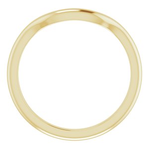 14K Yellow Band for 9x7 mm Emerald Ring - BN & CO JEWELRY