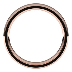 14K Rose 4 mm Beveled-Edge Comfort-Fit Band Size 7 - BN & CO JEWELRY