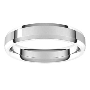 Sterling Silver 4 mm Beveled-Edge Comfort-Fit Band Size 5.5 - BN & CO JEWELRY