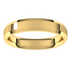 14K Yellow 4 mm Beveled-Edge Comfort-Fit Band Size 7 - BN & CO JEWELRY