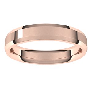 14K Rose 4 mm Beveled-Edge Comfort-Fit Band Size 7 - BN & CO JEWELRY