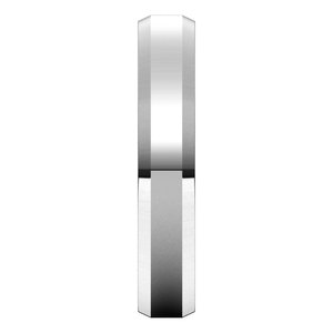 Platinum 4 mm Beveled-Edge Comfort-Fit Band Size 10 - BN & CO JEWELRY