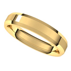 14K Yellow 4 mm Beveled-Edge Comfort-Fit Band Size 7 - BN & CO JEWELRY
