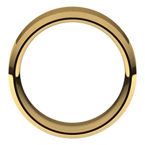 18K Yellow 9 mm Beveled-Edge Comfort-Fit Band Size 9 - BN & CO JEWELRY