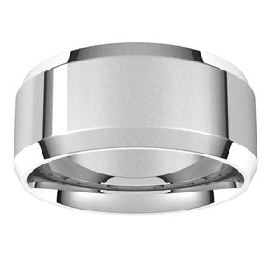 Platinum 9 mm Beveled-Edge Comfort-Fit Band Size 10.5 - BN & CO JEWELRY