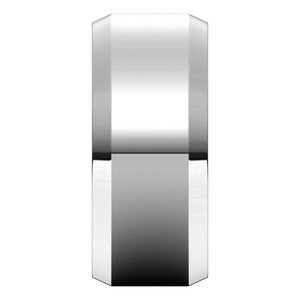 18K White 9 mm Beveled-Edge Comfort-Fit Band Size 10 - BN & CO JEWELRY