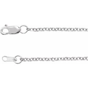 Rhodium-Plated Sterling Silver 1.5 mm Solid Cable Chain 7" Bracelet - BN & CO JEWELRY
