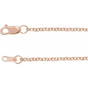 14K Rose Gold Filled 1.5 mm Solid Cable 16" Chain - BN & CO JEWELRY