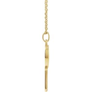 14K Yellow Engravable Key 16-18" Necklace - BN & CO JEWELRY