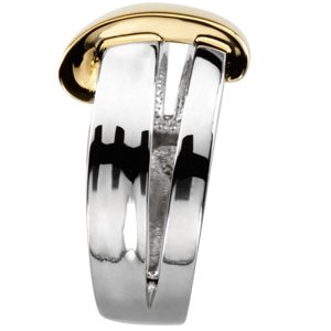 14K White & Yellow Two-Tone Fashion Ring - BN & CO JEWELRY