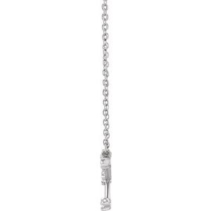 14K White 1/8 CTW Natural Diamond Cancer 16-18" Necklace - BN & CO JEWELRY