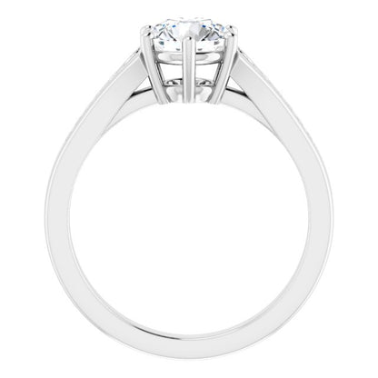 14K White 1Ct. Round Engagement Ring - BN & CO JEWELRY