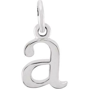 Sterling Silver Lowercase Initial a 16" Necklace - BN & CO JEWELRY