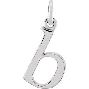 Sterling Silver Lowercase Initial b 16" Necklace - BN & CO JEWELRY