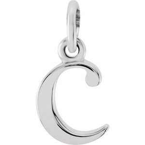 Sterling Silver Lowercase Initial c 16" Necklace - BN & CO JEWELRY