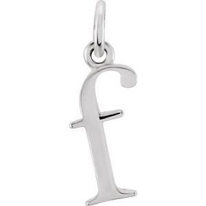 Sterling Silver Lowercase Initial f 16" Necklace - BN & CO JEWELRY